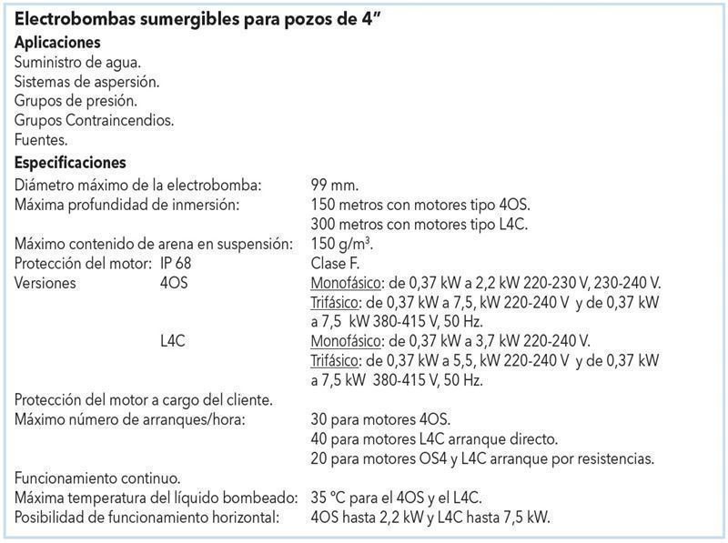 Bomba sumergible Lowara 8GS75 - Imagen 3